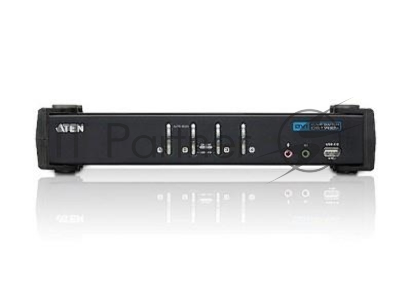 Переключатель ATEN KVM Switch CS1764A-AT-G 4-х портовый USB 2.0 DVI KVMP-переключатель (KVM Switch)