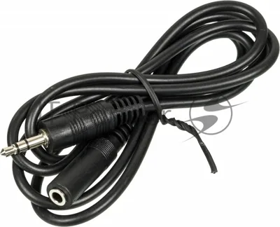Кабель аудио Ningbo JAAC003-1 Jack 3.5 (m)/Jack 3.5 (f) 1м. черный