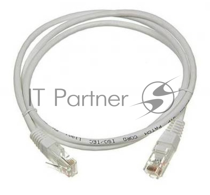 Патч-корд TWT UTP cat.6, с заливными колпачками, 1.0 м, серый