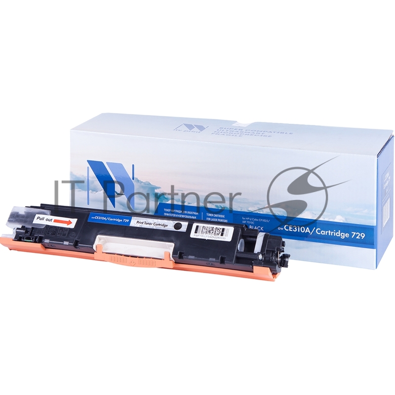 Картридж лазерный NVPrint совместимый HP CE310A/Canon729 черный для LJ Color CP1025 (1200k)