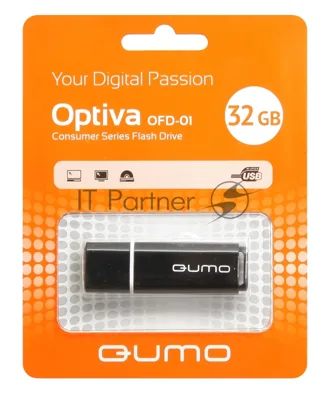 Флешка USB 2.0 QUMO 32Gb Optiva 01 черный