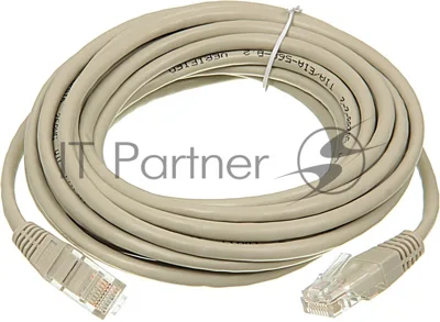 Патч-корд LANMASTER UTP RJ-45 (m)-RJ-45 (m) cat.5e 5м серый