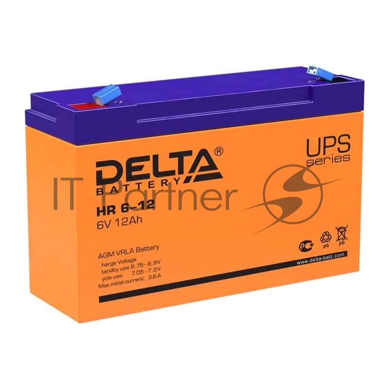 Батарея для ИБП Delta HR 6-12 (6V, 12Ah)