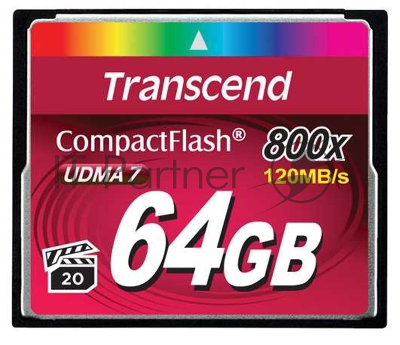Флеш карта CF 64Gb Transcend, 800X
