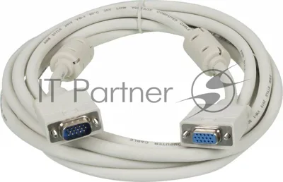Кабель-удлинитель SVGA Ningbo VGA HD15 (m)/VGA HD15 (f) 3м феррит.кольца