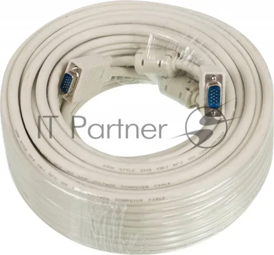 Кабель SVGA Ningbo CAB016S-30m VGA HD15 (m)/VGA HD15 (m) 30м феррит.кольца