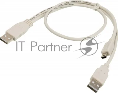 Kабель USB2.0 Ningbo mini (5pin)-A 0,5m +доп.питание A(0.3m)