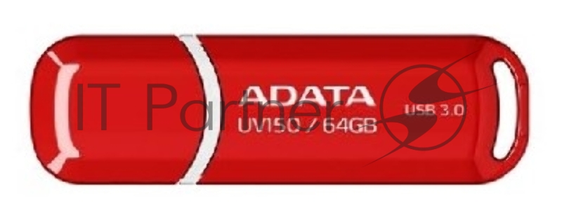 Флешка USB ADATA UV150 (AUV150-64G-RRD), 64Gb, USB 3.0, R/W 100/30, красный