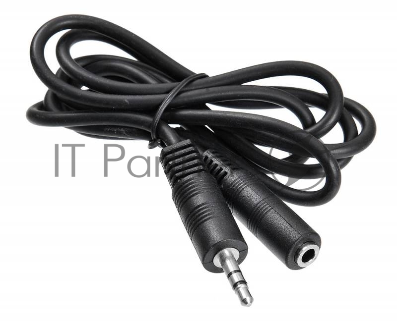 Кабель-удлинитель аудио Buro BAAC003-1 Jack 3.5 (m)/Jack 3.5 (f) 1м. черный