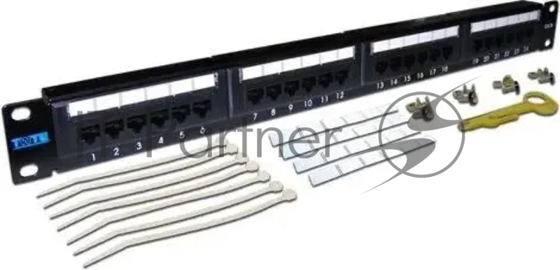 Патч-панель Lanmaster TWT-PP24UTP 19" 1U 24xRJ45 кат.5e UTP