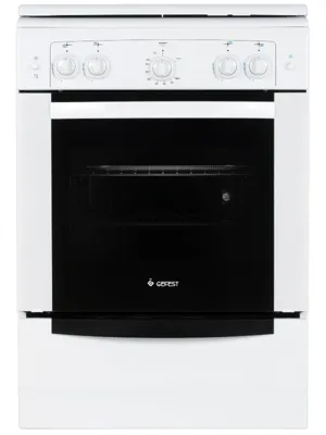 Плита газовая Gefest ПГ 6100-02 0009 белый, конфорок 4 шт, духовка 52 л, 60 см x 85 см x 60 см