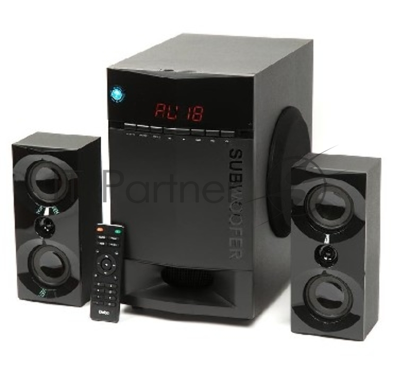Акустическая система Dialog Progressive AP-230 BLACK акустические колонки 2.1, 35W+2*15W RMS, Bluetooth, USB+SD reader