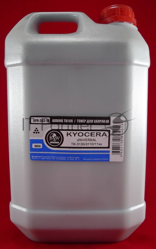 Тонер для Kyocera Universal (TK-3110/3160/3170/1110/1120/1130/1140/1150/1160/1170/1200/70/710/725/7105/7205) (кан. 1кг) B&W Premium (Tomoegawa) фас. Россия