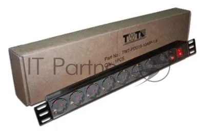 Блок распределения питания Lanmaster TWT-PDU19-10A8P гор.размещ. 8xSchuko базовые 10A без вилки