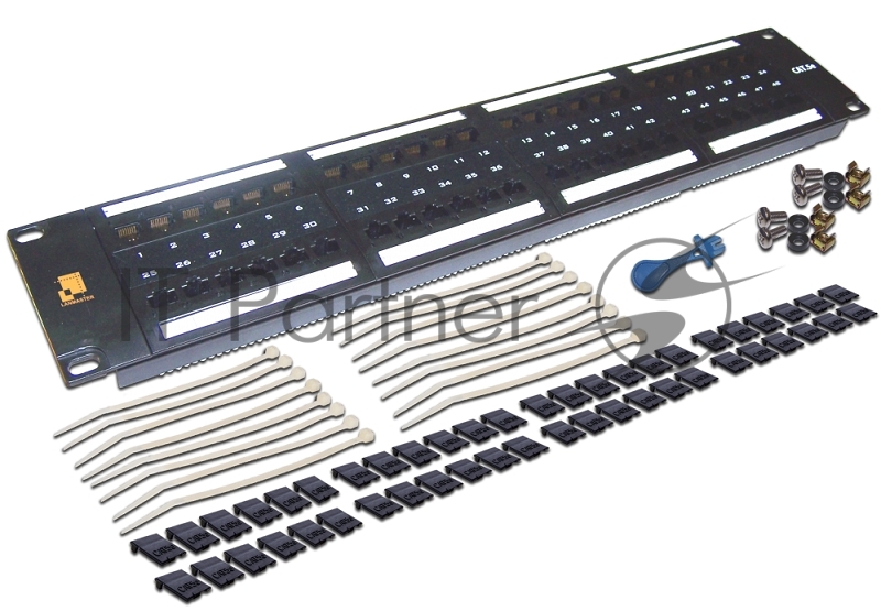 Патч-панель Lanmaster LAN-PPL48U5E 19" 2U 48xRJ45 кат.5e UTP