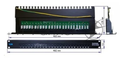 Патч-панель Lanmaster TWT-PP25TEL45 19" 1U 25xRJ-12 UTP