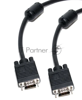 Кабель для монитора VGA (M) -VGA (M), 1.8m, 5bites (APC-133-018), ферритовые кольца