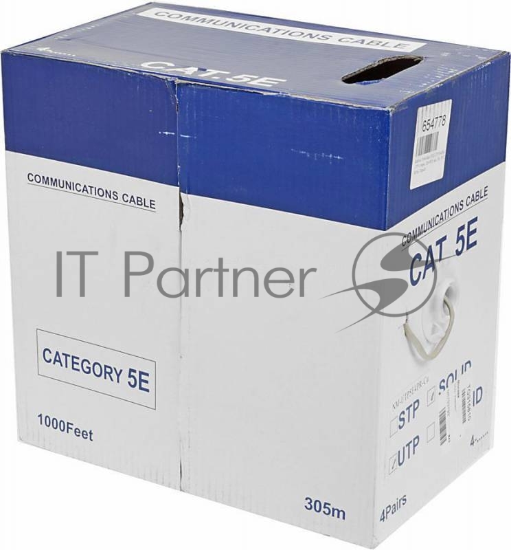 Кабель информационный Lanmaster NM-UTP5E4PR-CU кат.5е U/UTP не экранированный 4X2X25AWG PVC внутренний 305м серый
