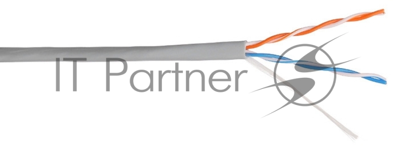 Кабель информационный Lanmaster NM-UTP5E2PR-CU кат.5е U/UTP не экранированный 2X2 PVC внутренний 305м серый