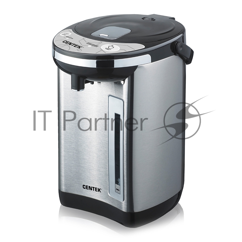 Термопот Centek CT-1084 сталь, 6.0 л, 750 Вт, 2 способа подачи воды, двойная защита от перегрева