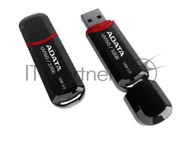 Флешка USB ADATA UV150 (AUV150-128G-RBK), 128Gb, USB 3.0, R/W 100/30, черный