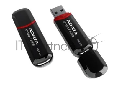 Флешка USB ADATA UV150 (AUV150-128G-RBK), 128Gb, USB 3.0, R/W 100/30, черный