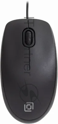 Мышь проводная Oklick 195M черный, 800 dpi, USB, кнопки - 3