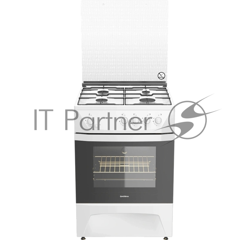 Плита газовая Darina 1D GM141 007 W белый, конфорок 4 шт, духовка 50 л, 60 см x 85 см x 60 см