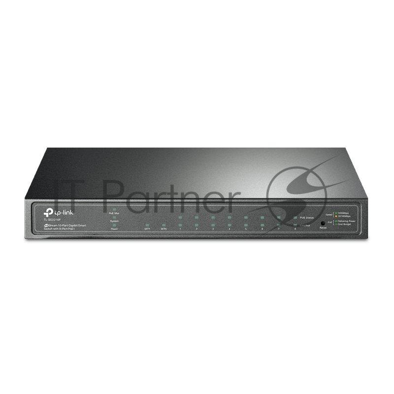 Коммутатор TP-Link TL-SG2210P, 8×1 Гбит/с PoE+ + 2×1 Гбит/с SFP, управляемый