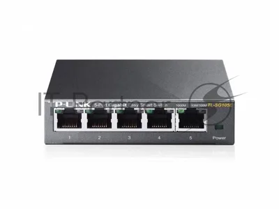 Коммутатор сетевой TP-Link SMB TL-SG105E 5-Port Gigabit Desktop Easy Smart Switch, 5 10/100/1000Mbps RJ45 ports, MTU/Port/Tag-based VLAN, QoS, IGMP Snooping