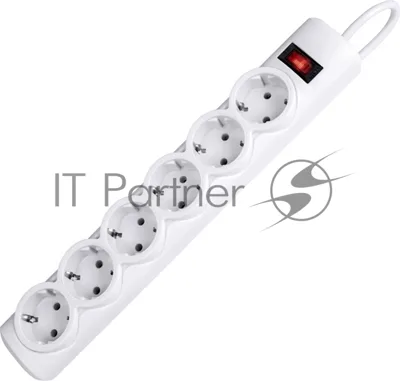 Сетевой фильтр Defender DFS 151 1,8 м, белый, 6 розеток