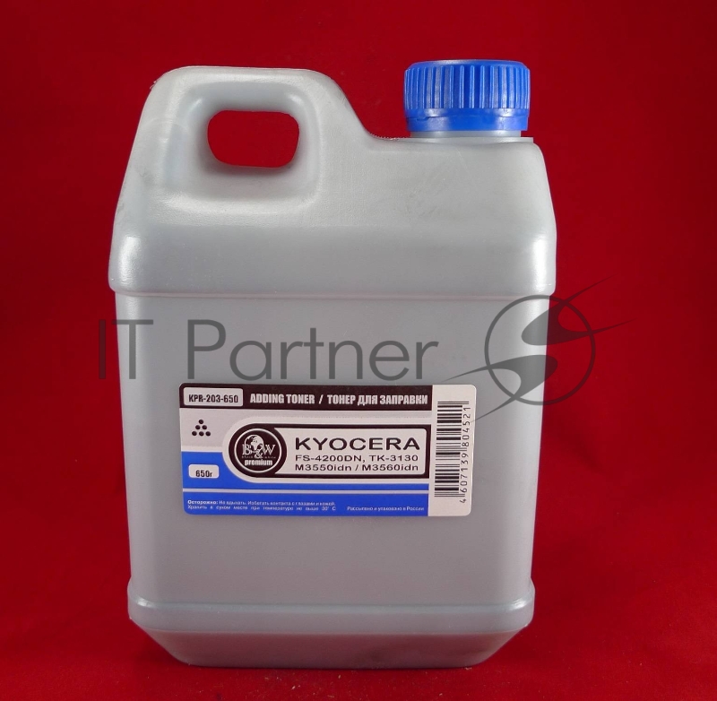 Тонер Kyocera TK-3130, FS-4200DN/4300DN, M3550idn/M3560idn (кан. 650г) B&W Premium (Tomoegawa) фас Россия