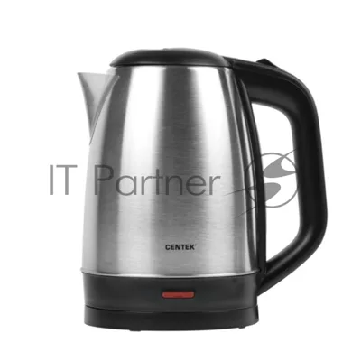 Чайник Centek CT-1070 матовый черный/серебристый 1.5л
