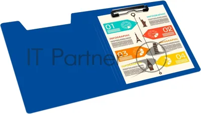 Папка клип-борд Бюрократ -PD602BLU A4, пластик, 1.2мм, синий
