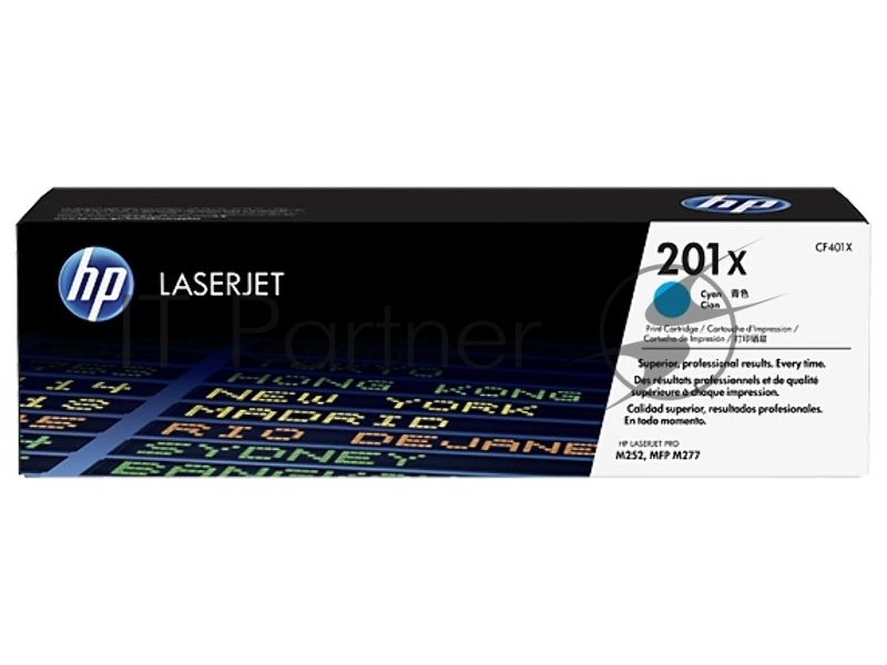 Тонер Картридж HP 201X CF401X голубой для HP CLJ Pro M252/M277 (2300стр.)