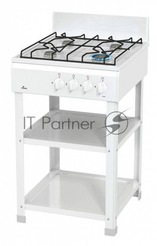 Плита газовая Flama AVG 1402 W белый,щиток, конфорок 4 шт, духовка 50 л, 50 см x 85 см x 58 см