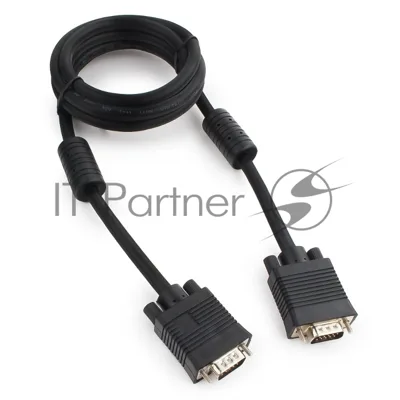 Кабель Gembird/Cablexpert VGA Premium,15M/15M, 1.8м, тройн.экран, феррит.кольца, черный, пакет