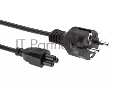 Кабель питания для ноутбуков Telecom 1.8m, 3-pin, с заземлением, 220V (Европейский стандарт)