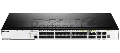 Коммутатор D-Link DGS-3000-28SC/A1A, 20×1 Гбит/с SFP + 4×1 Гбит/с Combo + 4×10 Гбит/с SFP+, управляемый