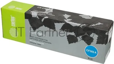Картридж лазерный Cactus CS-CF301A голубой (32000 стр.) для HP Color LaserJet Enterprise M880
