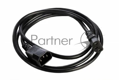 Шнур питания с заземлением IEC 60320 C13/IEC 60320 C14, 10А/250В (3x1,0), 3 м. (R-10-Cord-C13-C14-3)