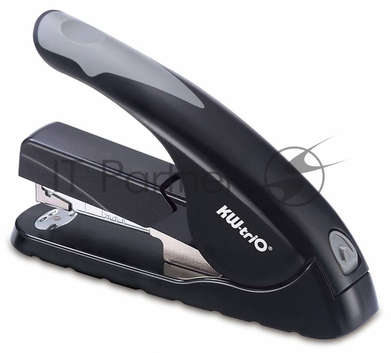 Степлер настольный Kw-Trio 5818 Soft-Touch 24/6 24/8 26/6 26/8 (40 листов) снижение усилия, серый/черный, 210 скоб