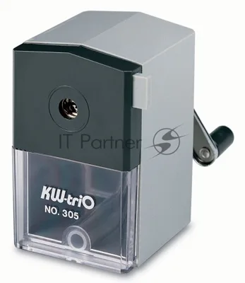 Точилка для карандашей механическая Kw-Trio 305A, 1 отверстие, 8мм пластик, ассорти