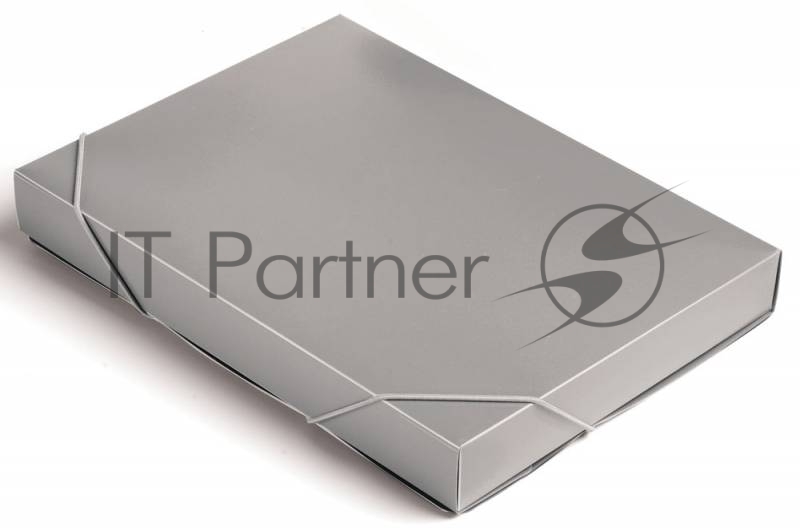 Папка-короб на резинке Бюрократ -BA40/07GREY, пластик, 0.7мм, корешок 40мм, A4 серый