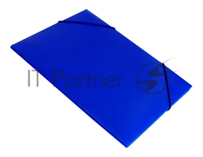 Папка на резинке Бюрократ -PR05BLU A4, пластик, корешок 30мм, 0.5мм, синий