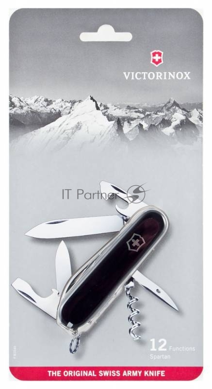 Нож перочинный Victorinox Spartan (1.3603.3B1) 91мм 12функций черный блистер