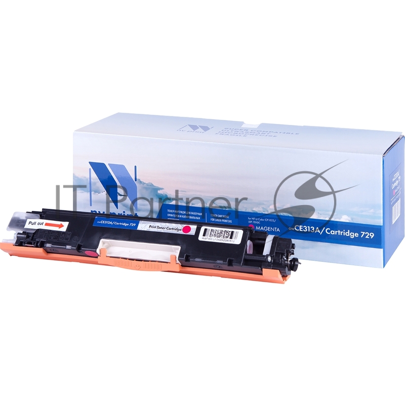 Картридж лазерный NVPrint совместимый HP CE313A/Canon729 Magenta для LJ Color CP1025 (1000k)