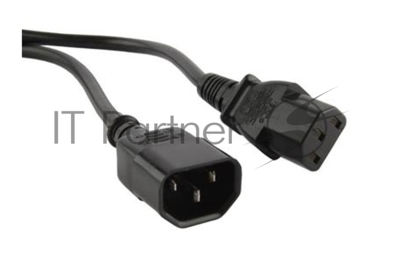 Кабель Hyperline PWC-IEC13-IEC14-1.0-BK Кабель питания монитор-компьютер IEC 320 C13 - IEC 320 C14 (3x0.75), 1 м