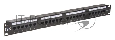 Патч-панель кат.5Е UTP, 24 порта (IDC Dual) 1U патч-панель кат.5Е UTP, 24 порта (IDC Dual)