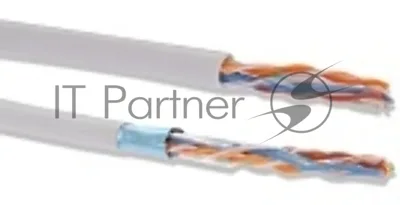 Кабель связи ITK витая пара U/UTP, кат.5E, 4 пары 24AWG solid, 305м, LSZH, серый